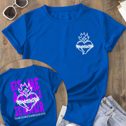 Camiseta frase "Eis-me Aqui Senhor"