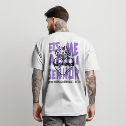 Camiseta Frase "Eis-me aqui Senhor"